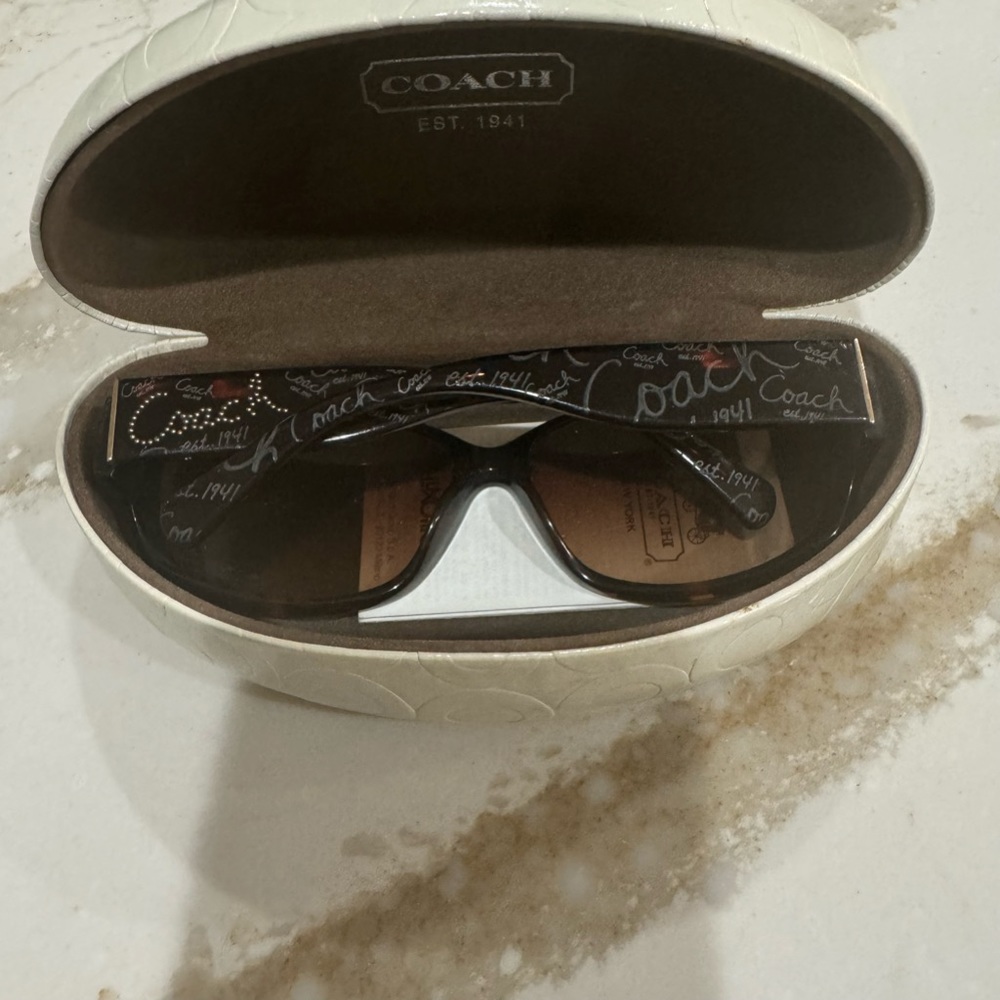 Coach Brown Sunglasses with Case - Picture 2 of 3